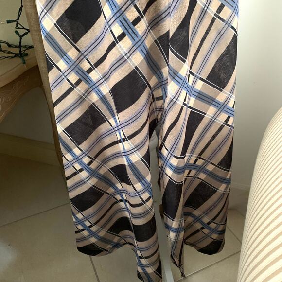 Topshop Check Print Long Sleeve Midi Dress in Multicolor - Picture 7 of 12